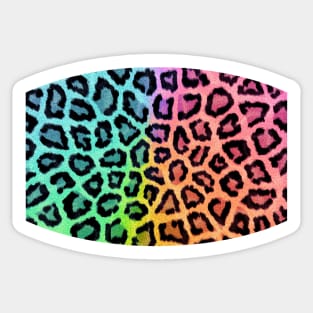 Neon Leopard Print Sticker